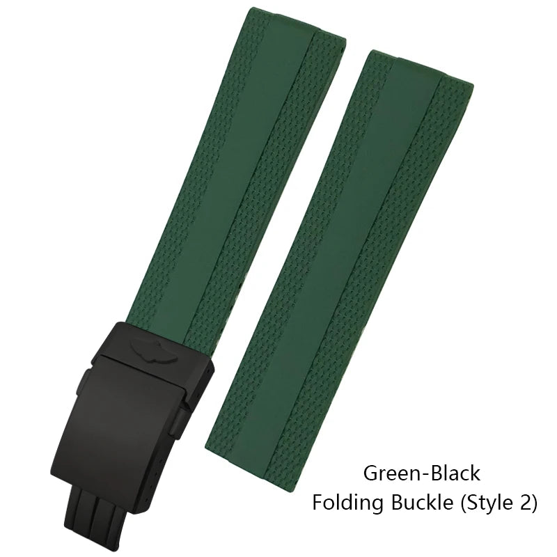 Bracelet de montre en caoutchouc souple, 20mm 21mm 22mm, adapté à Breitling Superocean Avenger Heritage, blanc, noir, Orange, outils de bracelet de montre en Silicone souple