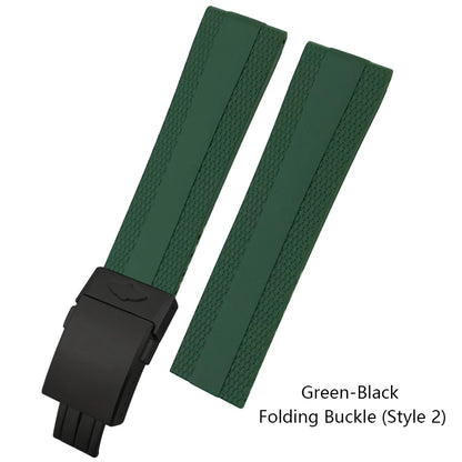 Bracelet de montre en caoutchouc souple, 20mm 21mm 22mm, adapté à Breitling Superocean Avenger Heritage, blanc, noir, Orange, outils de bracelet de montre en Silicone souple