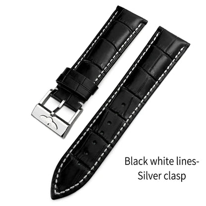 Bracelet de montre en cuir véritable 20mm 21mm 22mm pour Breitling Avenger Navitimer Chronomat Superocean Heritage Yellow Wolf