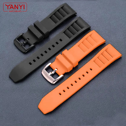 FKM bracelet de montre en caoutchouc fluoré 20mm 21mm 22mm 24mm pour breitling omega seiko casio mido bracelet de montre bracelet de montre de sport anti-poussière