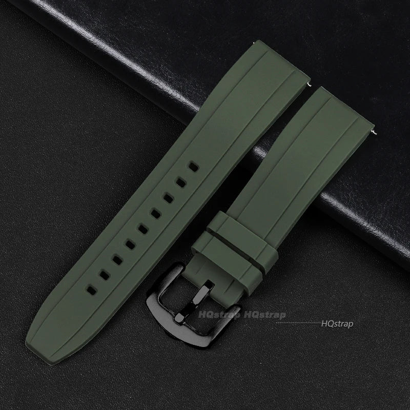Cinturino per orologio in silicone di alta qualità, cinturino in gomma a sgancio rapido 20mm 22mm, bracciale di ricambio, accessori per donne e uomini