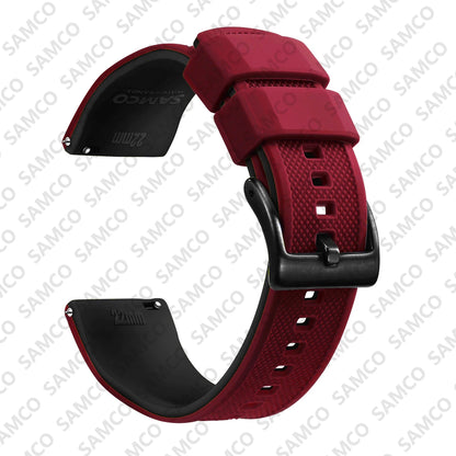 Bracelet de montre en Silicone de qualité supérieure, 18mm 20mm 22mm, à dégagement rapide, en caoutchouc, de remplacement