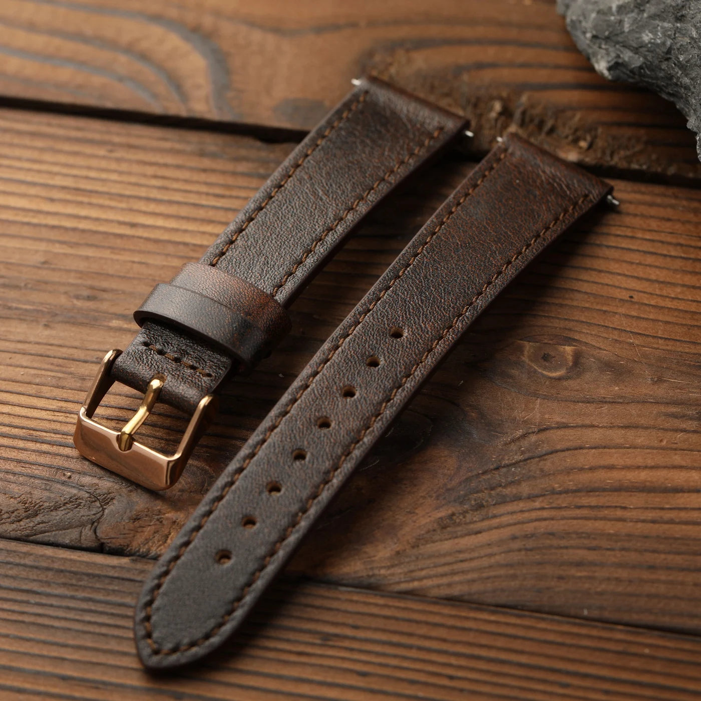 Bracciale fatto a mano in pelle bovina di prima qualità, 18 19 20 22MM, cinturino morbido in pelle spazzolata, cinturino per orologio a sgancio rapido S/M in stile retrò