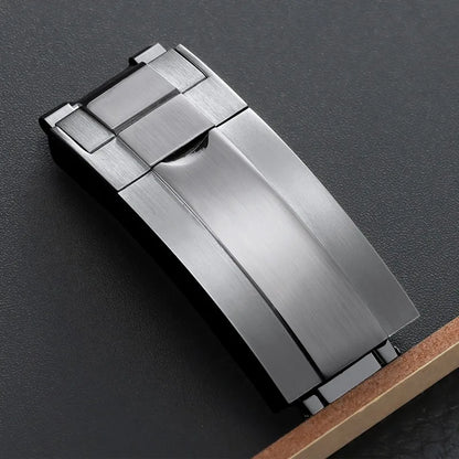 For Rolex Submariner Oysterflex Daytona GMT 9mm 16mm Stainless Steel Double Security Folding Watch Buckle Clasps Solid Watch Button