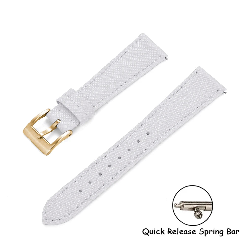 Cinturini per orologi in pelle di vitello di qualità cinturini per orologi in pelle Saffiano 18/19/20/21/22/23/24mm cinturini accessori per orologi