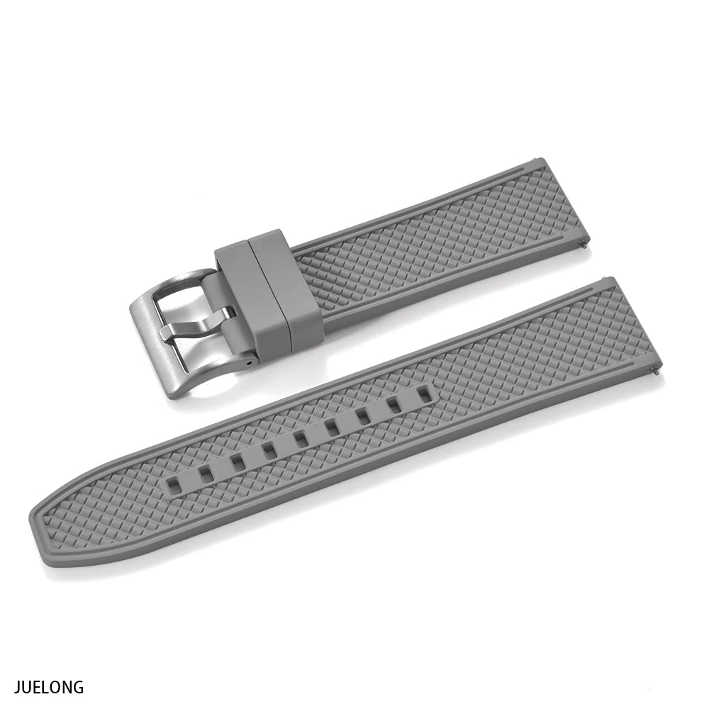 2025 NewFKM Bracelet de montre en caoutchouc 18 mm/20 mm/22 mm/24 mm |   Sangle de plongée à dégagement rapide, étanche, Anti-allergie, pour Seiko/Citizen/Garmin