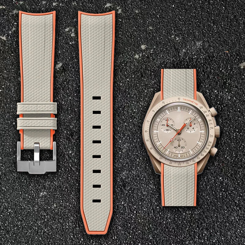 Cinturino per orologio da 20 mm per Omega x Swatch MoonSwatch - Gomma / Curvo / Sgancio rapido - 1 pezzo