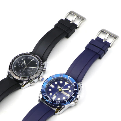 Cinturino per orologio in gomma fluorurata FKM con sgancio rapido, impermeabile, antipolvere, da esterno, cinturino da immersione, 20 mm, 22 mm, 24 mm