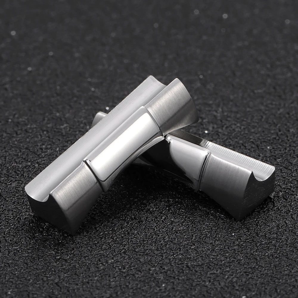 2 pièces lien d'extrémité incurvée solide pour bracelet de montre Rolex Submariner pour Water Ghost pour Daytona 20mm 21mm bracelet en caoutchouc connexion sans couture
