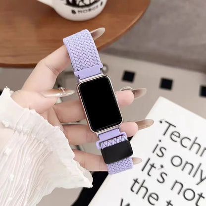 Braided Nylon Strap for Samsung Galaxy Fit 3, Breathable Bracelet for Galaxy Fit3, Resilient Buckle