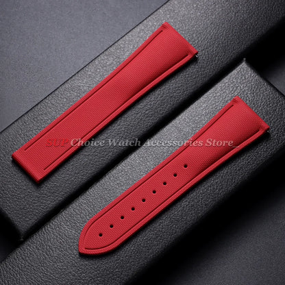 Bracelet universel à dégagement rapide 20mm 21mm 22mm, bracelet de montre étanche en caoutchouc FKM pour Omega, Rolex, Seiko