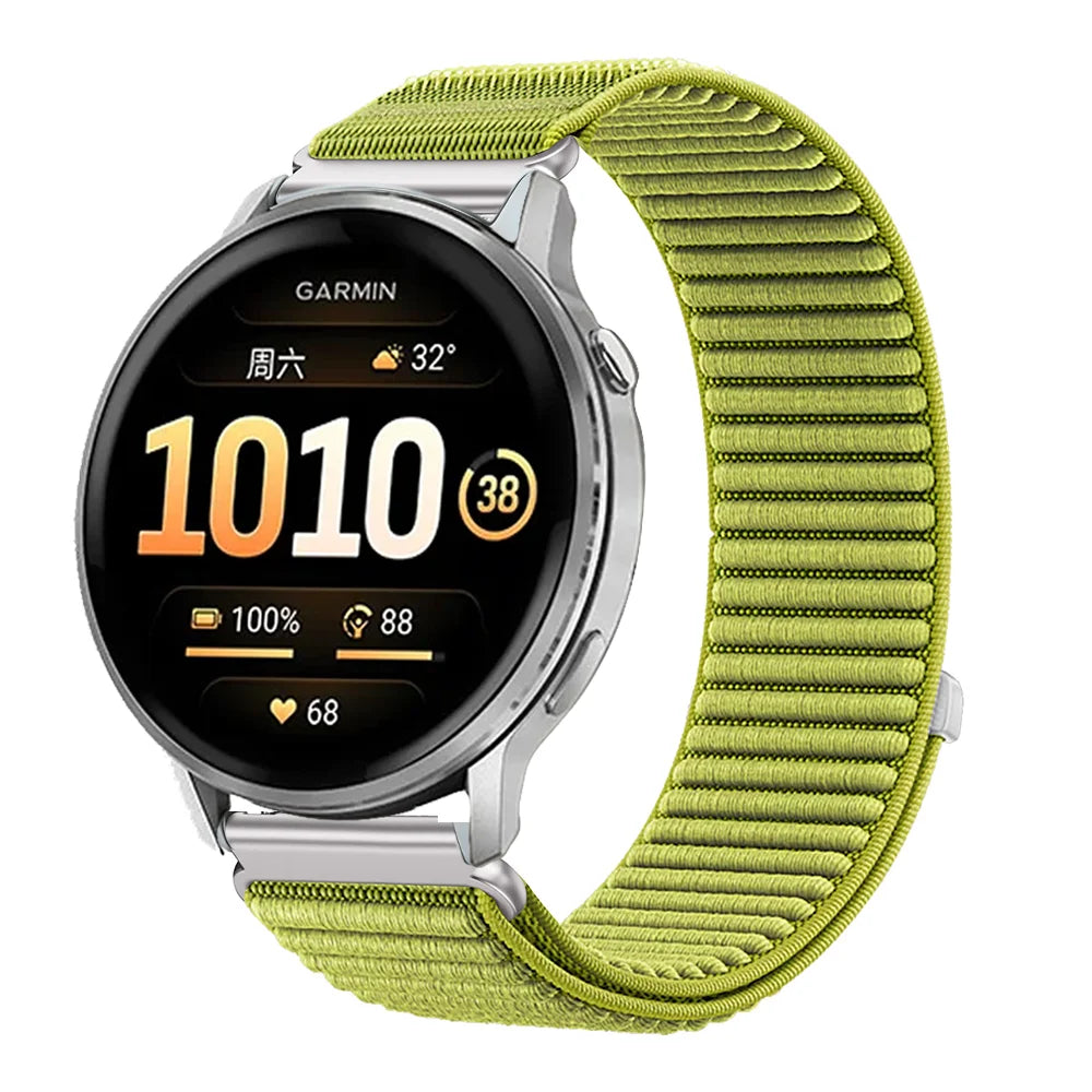 Cinturino in nylon da 20 mm 22 mm per Garmin Forerunner 255 265 970 165 55/Active 6 5, Correa Garmin Venu 4 3 45 mm/Vivoactive 5