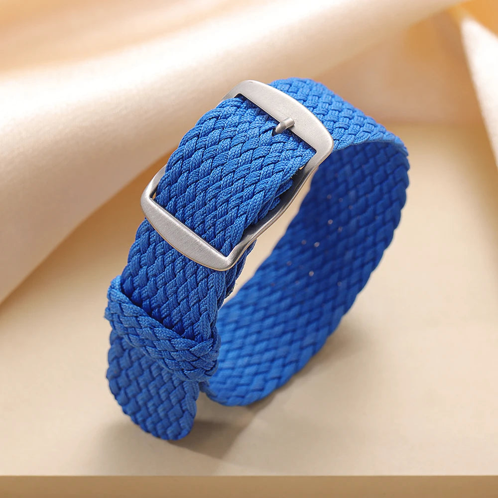 14mm 16mm 18mm 20mm 22mm Nylon Woven Canvas Watch Strap for Perlon for Omega Watchband Men Women Sport Wristband Accessories