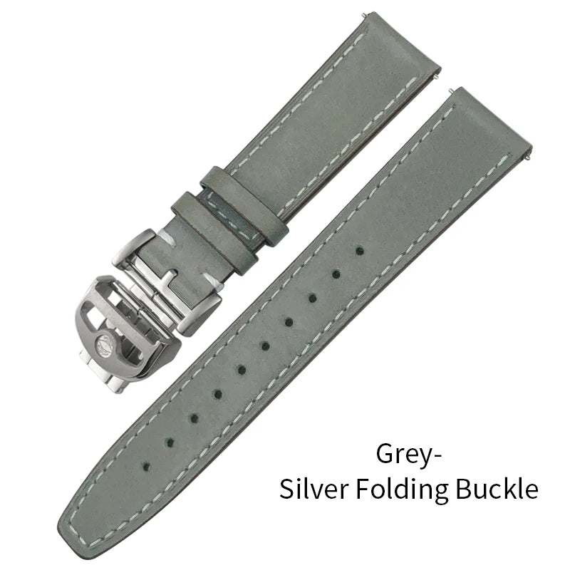 Bracelet de montre en cuir véritable pour hommes, à dégagement rapide, 19mm 20mm 21mm 22mm, pour IWC Portugieser Pilot montres Portofino, bracelet de montre en cuir de vache