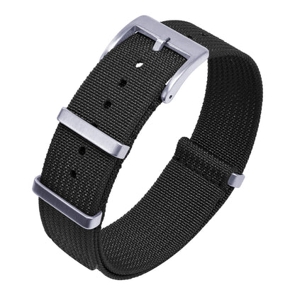 Bracelet en Nylon nervuré à rayures de haute qualité 18mm 20mm 22mm bracelet de montre en tissu tressé bracelets de montre en Nylon  Accessoire pour montre traditionnelle