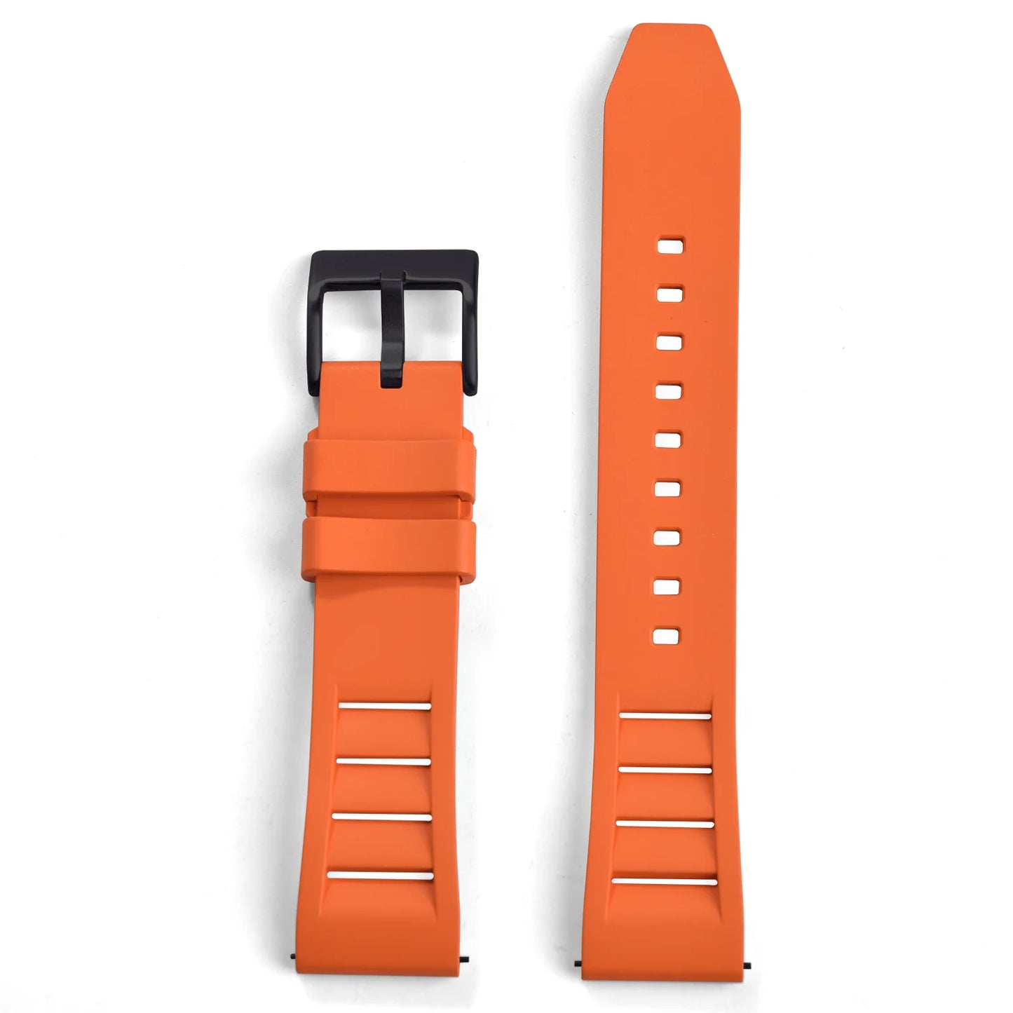 Bracelet de montre en caoutchouc FKM 20mm 22mm, souple, étanche, pour Huawei, Samsung, Seiko, Omega, avec attache rapide
