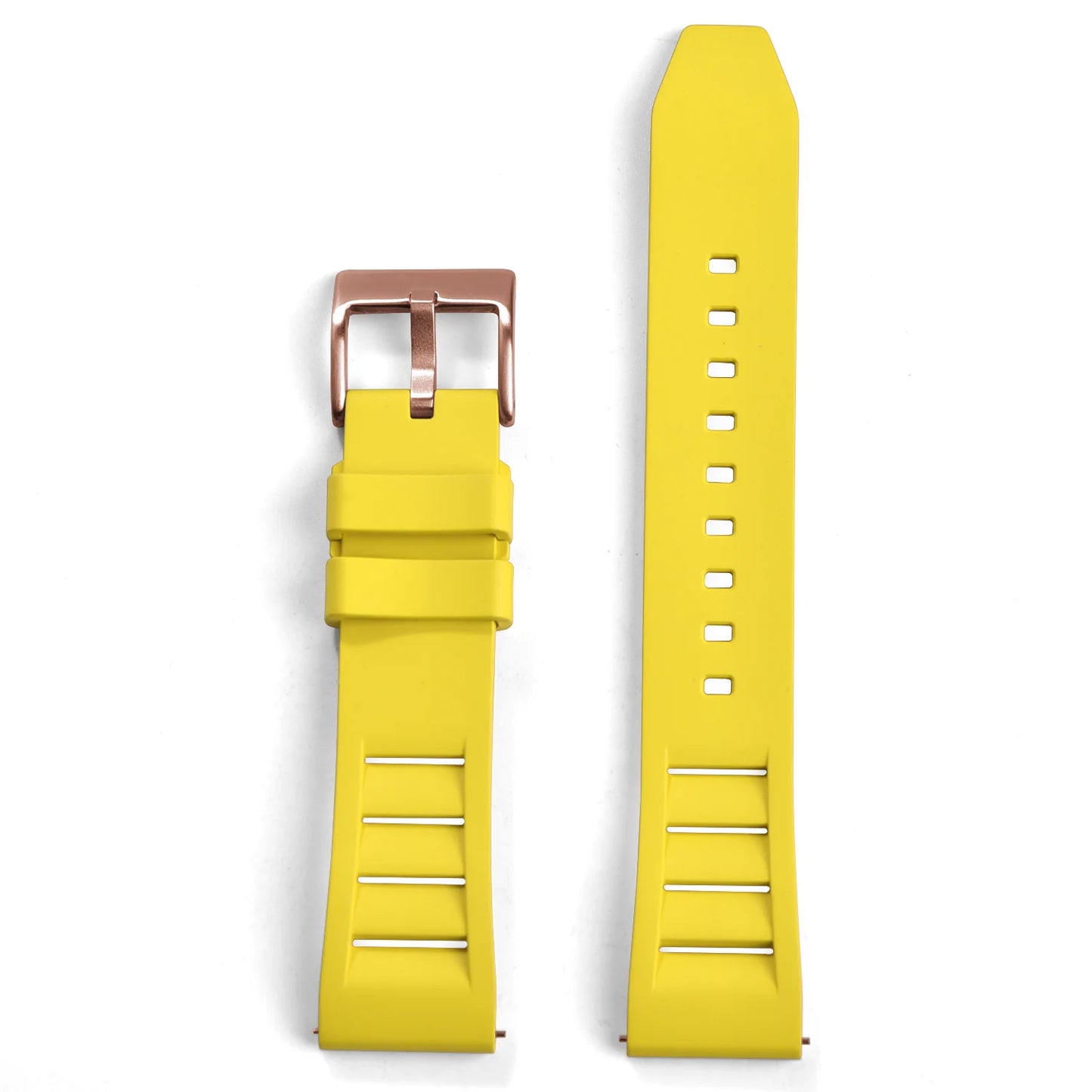 Bracelet de montre en caoutchouc FKM 20mm 22mm, souple, étanche, pour Huawei, Samsung, Seiko, Omega, avec attache rapide