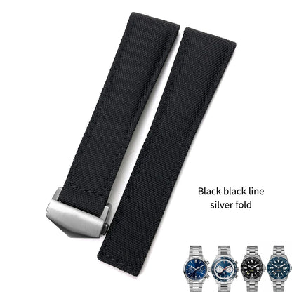 Bracelet de montre en toile de nylon de haute qualité, bracelet de montre, bracelet en cuir noir, adapté pour Tag Heuer, Aquaracer, Carrera, outils gratuits, 20mm, 22mm