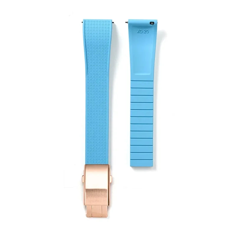 Bracelet montre Racing / Aviateur en caoutchouc Premium - Rapide, Boucle Déployante - A Découper