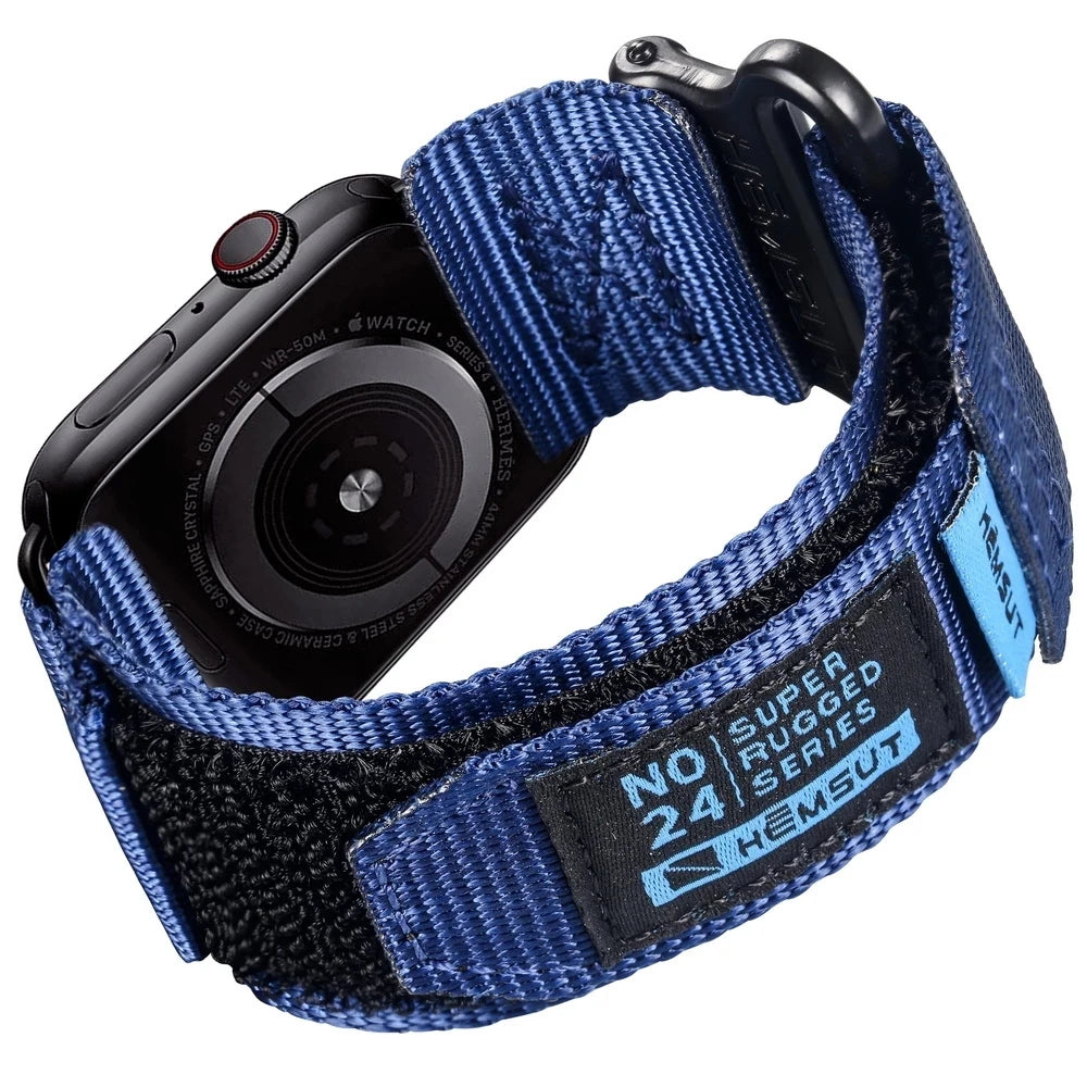 HEMSUT Nylon Strap for Apple Watch, Outdoor Bracelet, Ultra, 49mm, Mini Band 4, iWatch 7, 5, 6, SE 2, 3, 40mm, 44mm
