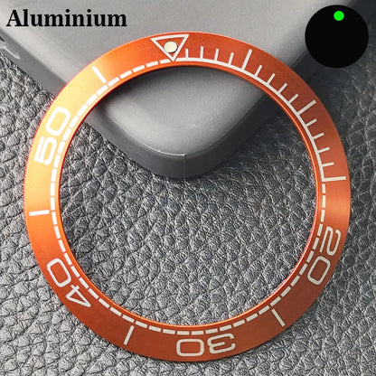 Insert de lunette incliné en céramique/aluminium 41.5mm x 32.7mm, adapté au remplacement de lunette de montre pour hommes, accessoires de montre