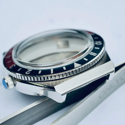 Boîtier de montre vintage en acier, 38.5MM, lunette en cristal à bulle, adapté au mouvement NH35 NH36 NH34