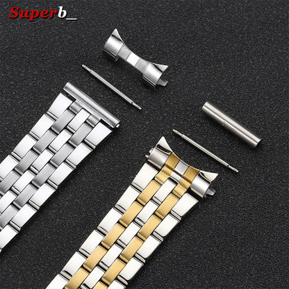 Bracelet de montre en acier inoxydable, 12mm 14mm 16mm 18mm 20mm 22mm 24mm, Bracelet métallique universel pour hommes et femmes, remplacement des sangles à boucle pliante