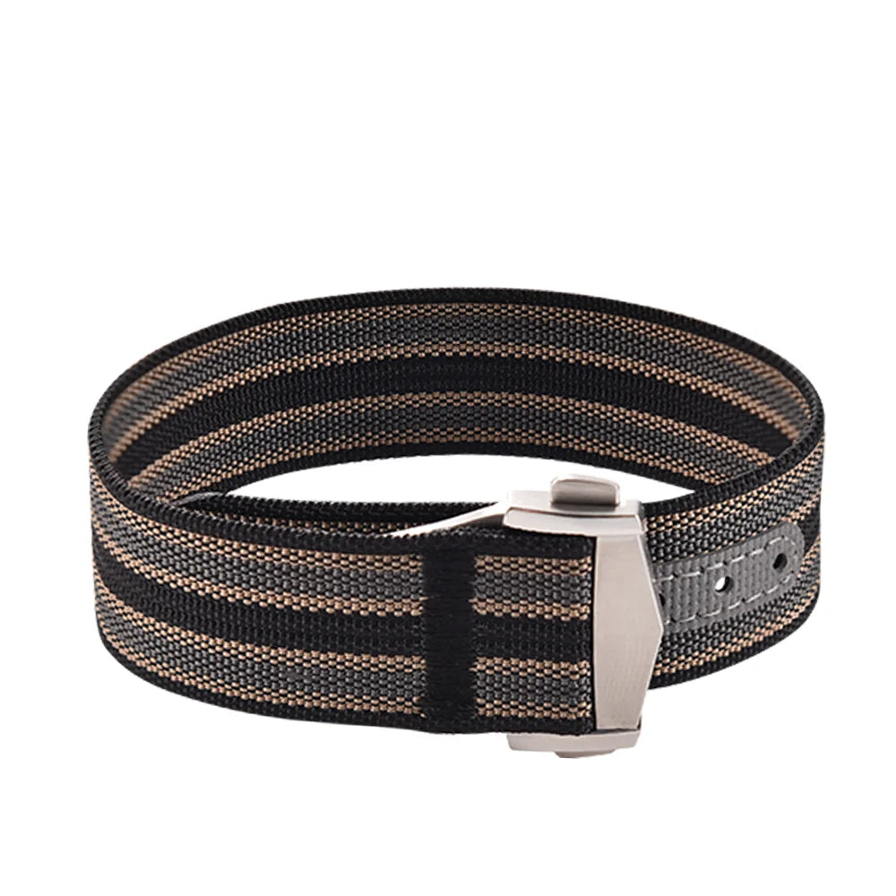 High-Quality Nylon Fluororubber 20mm Bracelet for Omega X Swatch MoonSwatch Sport, Folding Clasp Watch Strap for Seamaster 300