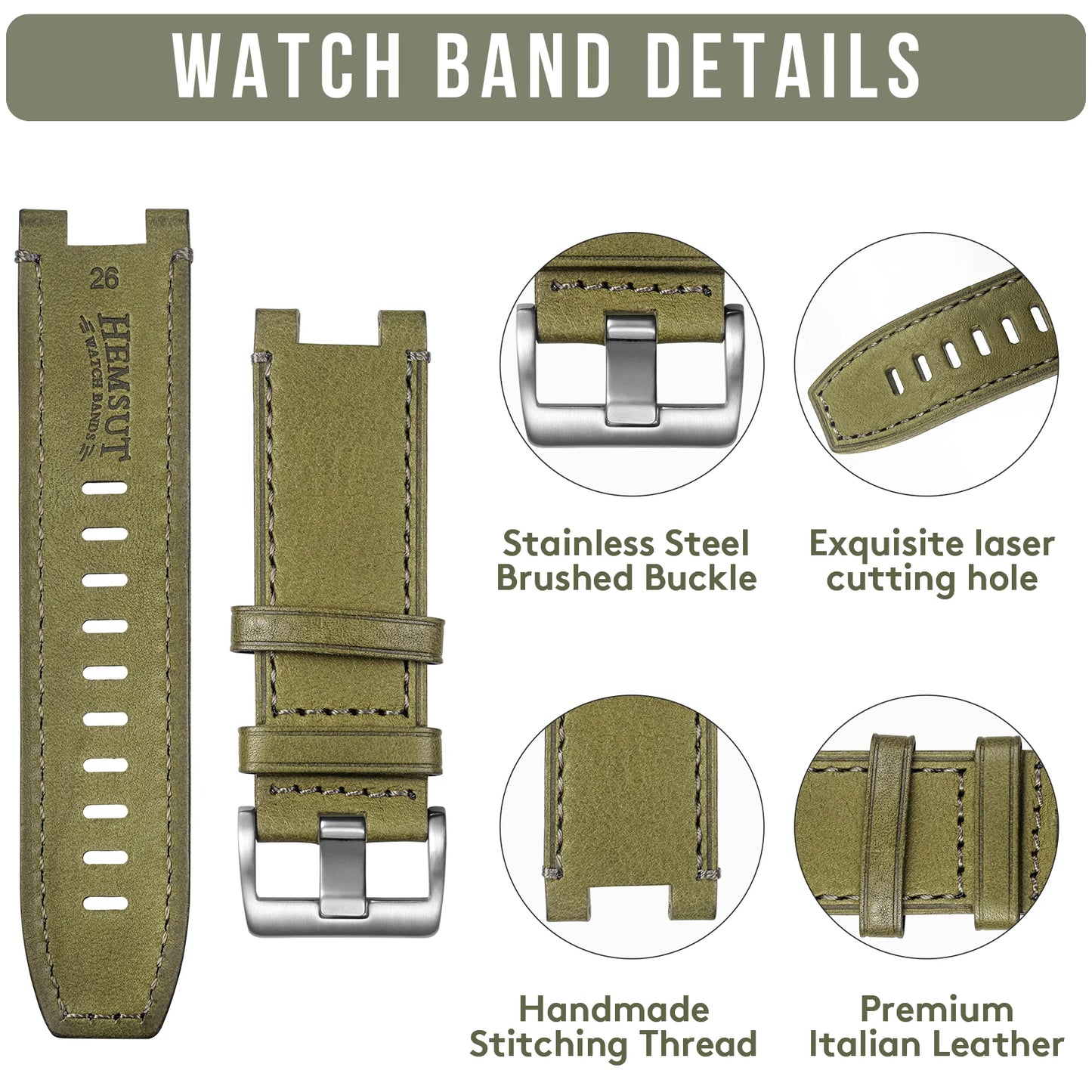 Pour g-shock GST-B100 bracelet de montre véritable Lenther doux à la mode remplacer les bracelets de poignet