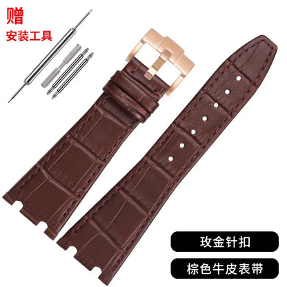 Bracelet de montre en cuir véritable pour Audemars Piguet Royal Oak Offshore AP 15400/15500/26331, Bracelet de remplacement pour hommes et femmes, 26mm