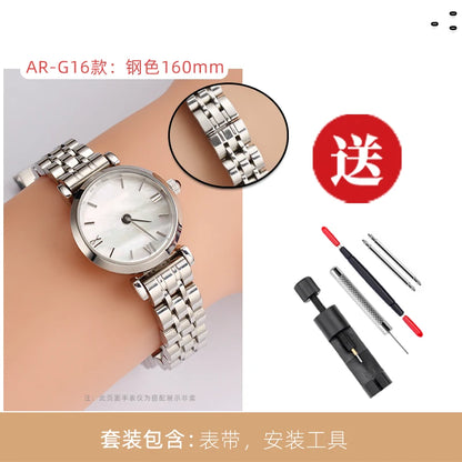 6mm 8mm 10mm 12mm 14mm 16mm Ladies Stainless Steel Buckle Mesh Watch Band Ultra-Thin Steel Bracelet Small Size Chain Width