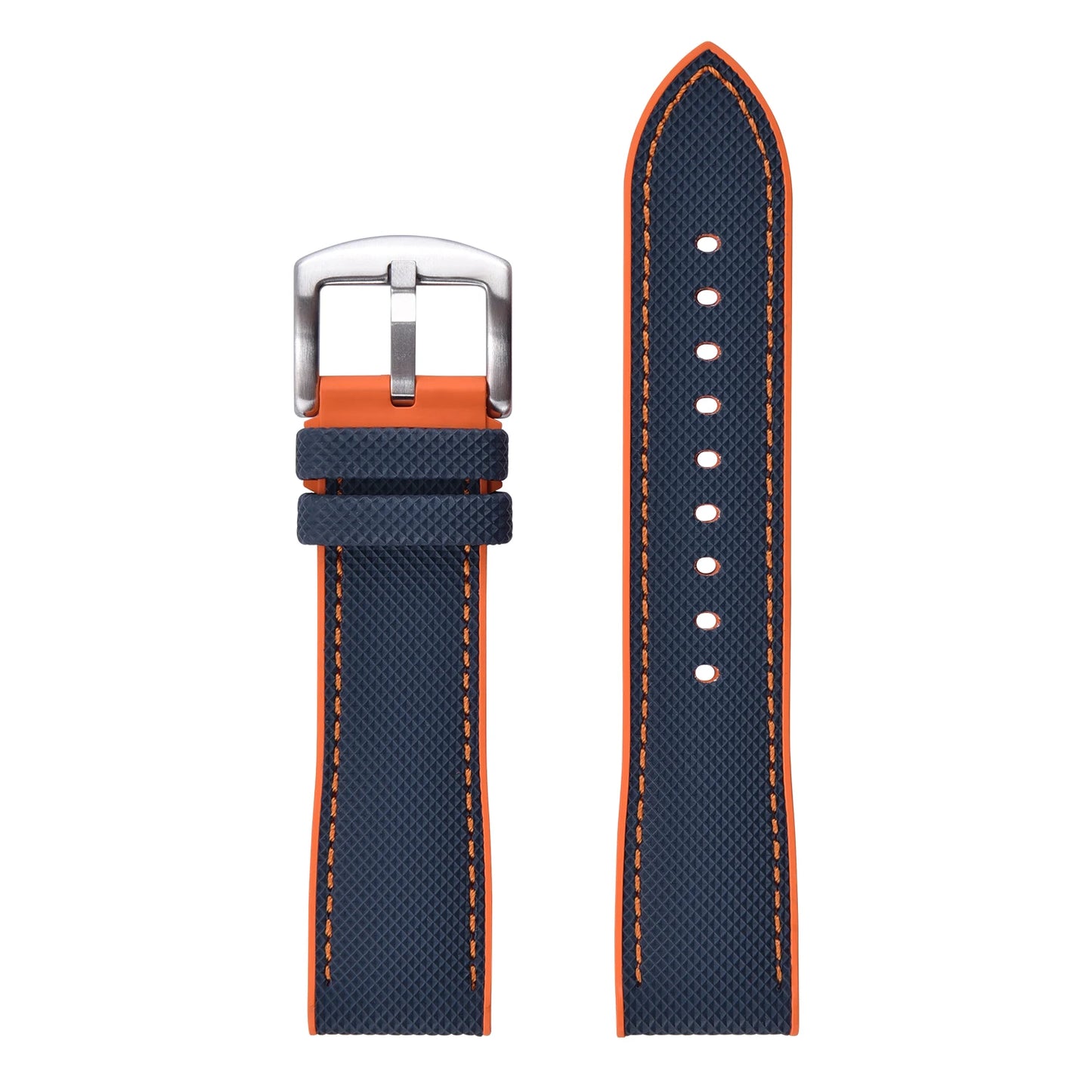 Bracelets de montre FKM en cuir hybride de qualité supérieure, 20mm 22mm, en caoutchouc fluoré FPM, étanche, unisexe pour chaque marque de montres de plongée