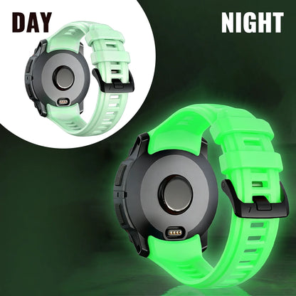 Cinturino per orologio in silicone luminoso, 22mm 26mm, per Garmin Instinct 3 (50/45mm)/Fenix 8Pro (47/51mm)/7/7X/6/6X/Tactix8/Forerunner970