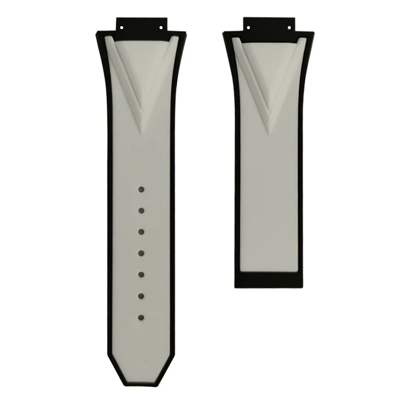 High-quality Natural Rubber Watch Strap, 29mm 17mm, for Hublot 45mm Big Bang 418 Sang Bleu II, Silicone Watchband, Folding Buckle