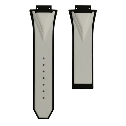 High-quality Natural Rubber Watch Strap, 29mm 17mm, for Hublot 45mm Big Bang 418 Sang Bleu II, Silicone Watchband, Folding Buckle