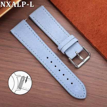 Bracelet en daim Vintage 18mm 19mm 20mm 22mm, en cuir de vache souple, à dégagement rapide, marron, accessoires pour femmes et hommes