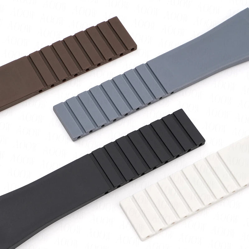 Cinturino in gomma da 20 mm per Rolex GMT Daytona Submariner, cinturino per orologio impermeabile in TPU con estremità curve, ricambio per Omega X Swatch MoonSwatch