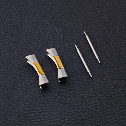 2 pièces 20mm extrémité incurvée lien Endlink pour bracelet de montre pour bracelet de montre bracelet en caoutchouc et en cuir connexion sans couture