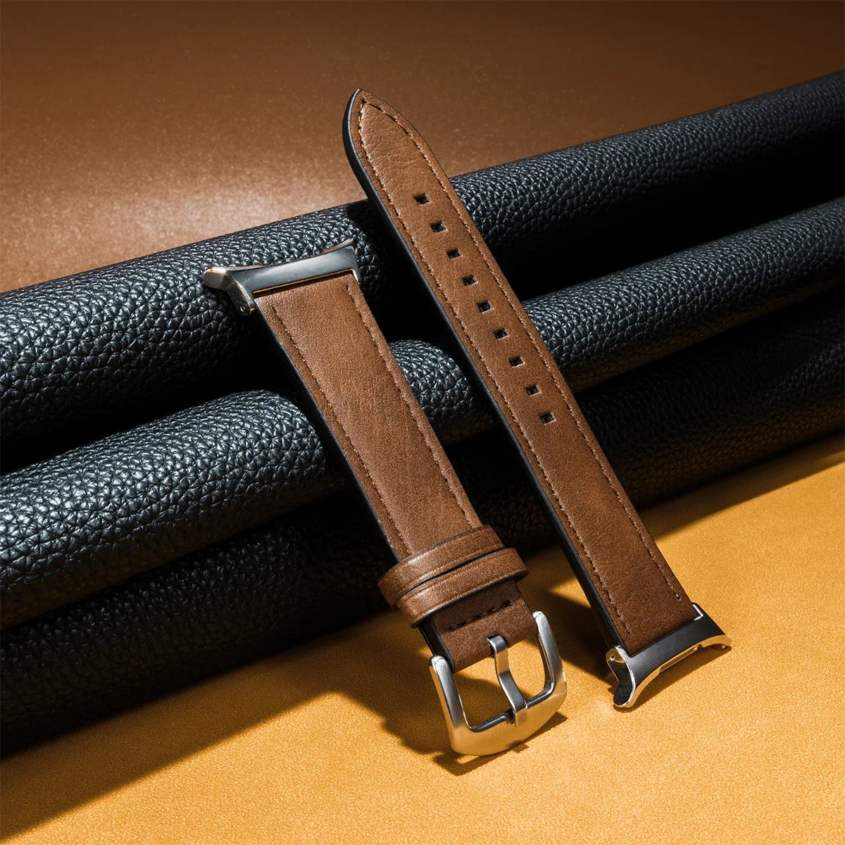 Gapless Leather Strap for Samsung Galaxy Watch 9 Ultra 47mm, compatible with Galaxy Watch 8 7 Ultra 47mm, Fast Delivery