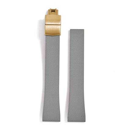 Original Stripess CTS FKM 20mm rubber watch strap for d-elug FKM CTS quick release watch strap silver butterfly buckle cut to size
