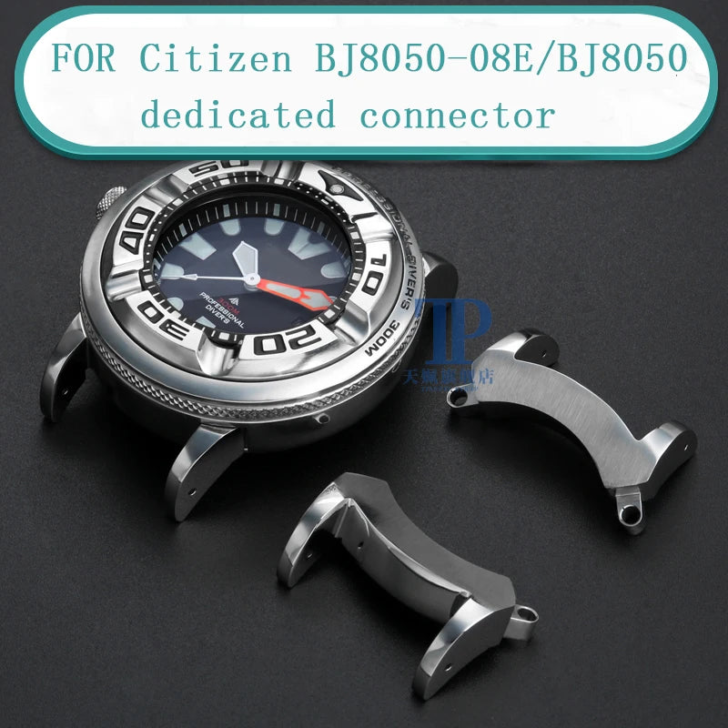 Cinturino in acciaio inossidabile di alta qualità modificato con connettore a maglie speciali per orologio da uomo Citizen BJ8050-08E/BJ8050