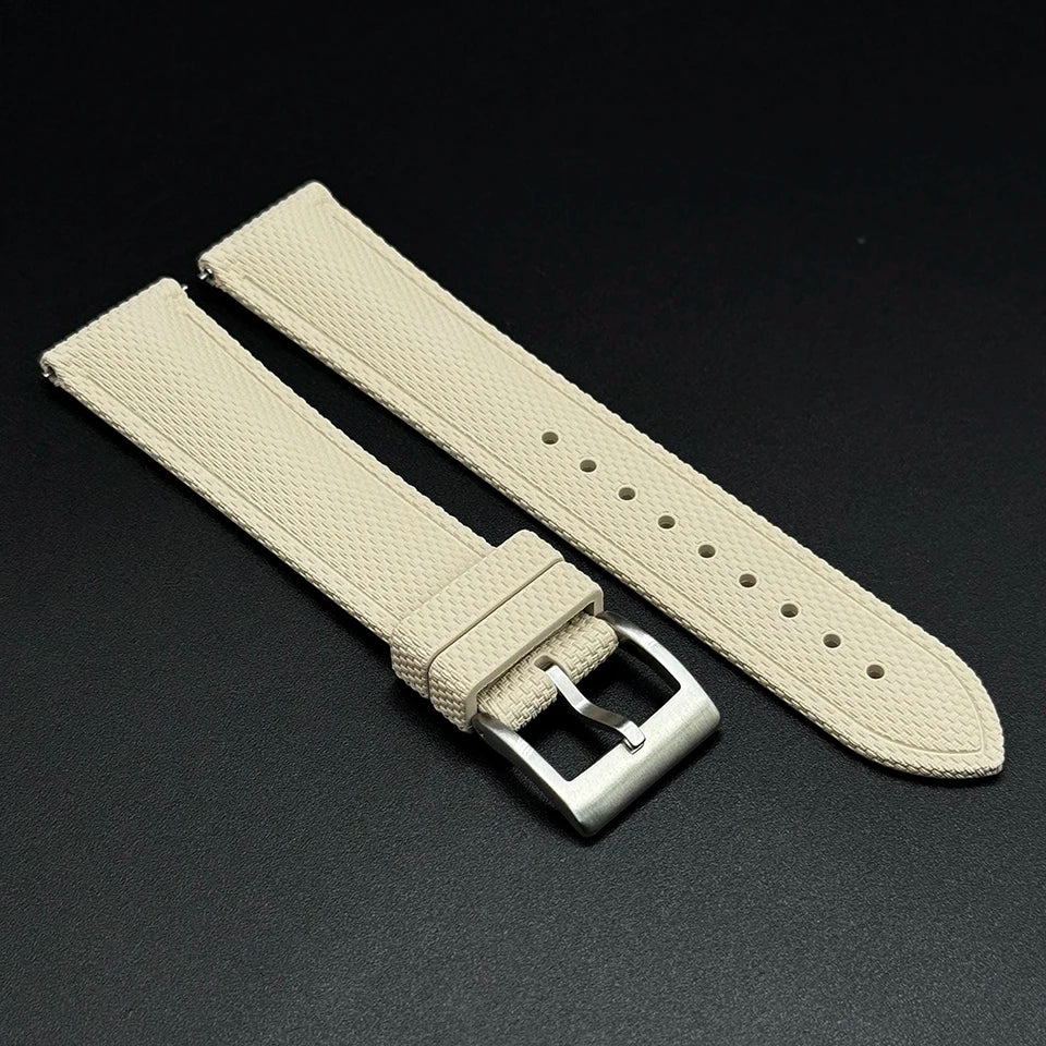 Cinturino per orologio in gomma intrecciata FKM, 20/21/22 mm, sgancio rapido, per Omega Seamaster 300 Speedmaster 007 Rolex, universale