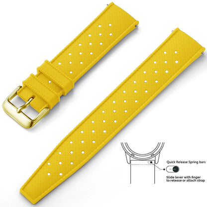 Bracelet de montre en Silicone Tropical bracelet de montre à dégagement rapide 18mm 20mm 22mm bracelet de montre intelligente Tropic en caoutchouc pour Oris Seiko Citizen