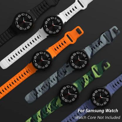 Silicone Strap for Samsung Galaxy Watch 7 6 5 4 FE 40mm 44mm/5 Pro 45mm, Galaxy Watch6 Classic 47mm 43mm Watch7 Band