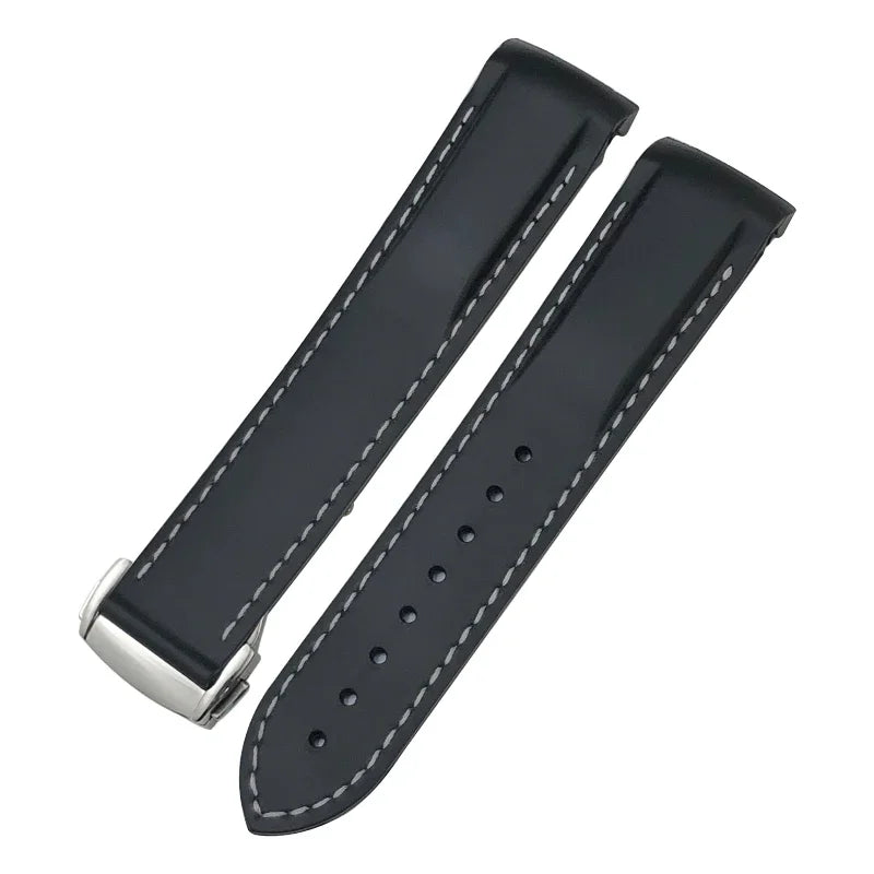 19mm 20mm 21mm 22mm Rubber Watch Straps for Omega Seamaster Planet Ocean for Certina Seiko Hamilton Waterproof Sport Watchband