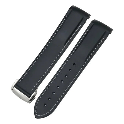 19mm 20mm 21mm 22mm Rubber Watch Straps for Omega Seamaster Planet Ocean for Certina Seiko Hamilton Waterproof Sport Watchband