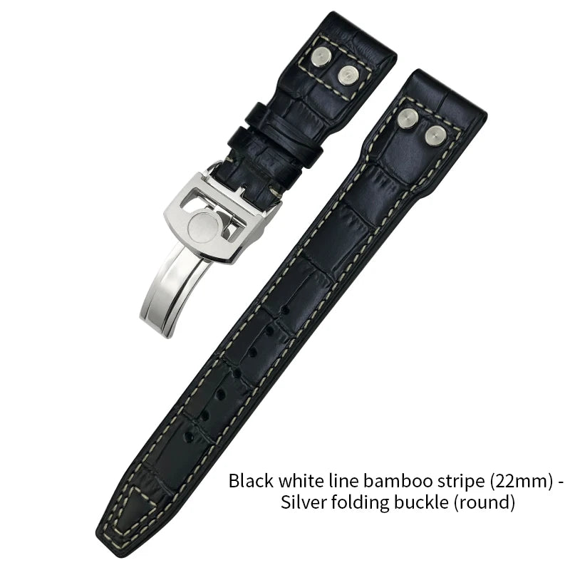 Bracelet de montre en cuir de vachette Rivet Optics, bracelet de montre en cuir véritable, IWC, Suffino 77, Suff5009, Big Pilot, Spitfire, Le Petit Prince, 21mm, 22mm