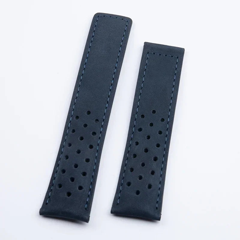 Cinturino per orologio in pelle di vacchetta morbida e satinata, 20/22/24mm, per cinturino TAG HEUER CARERA AQUARACER Monaco F1, fibbia pieghevole in acciaio