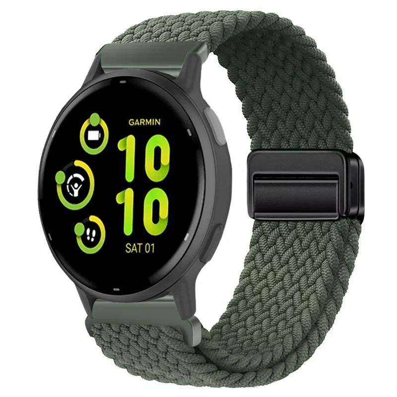 Bracelet magnétique en Nylon, 20mm 22mm, pour Garmin Forerunner 970 570 165 55 965 265/Venu 3, Bracelet de sport Garmin Active 6 5 Correa