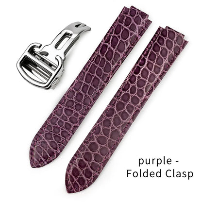 American Crocodile Alligator Leather Watch Band 14mm 16mm 18mm 20mm 22mm for Cartier Ballon Bleu Men Women Watch Strap